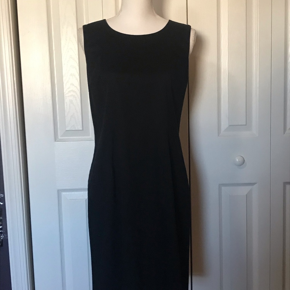 Y2K Vintage Sleeveless Black Dress Stretchy Closet Essential J W Treci USA Made